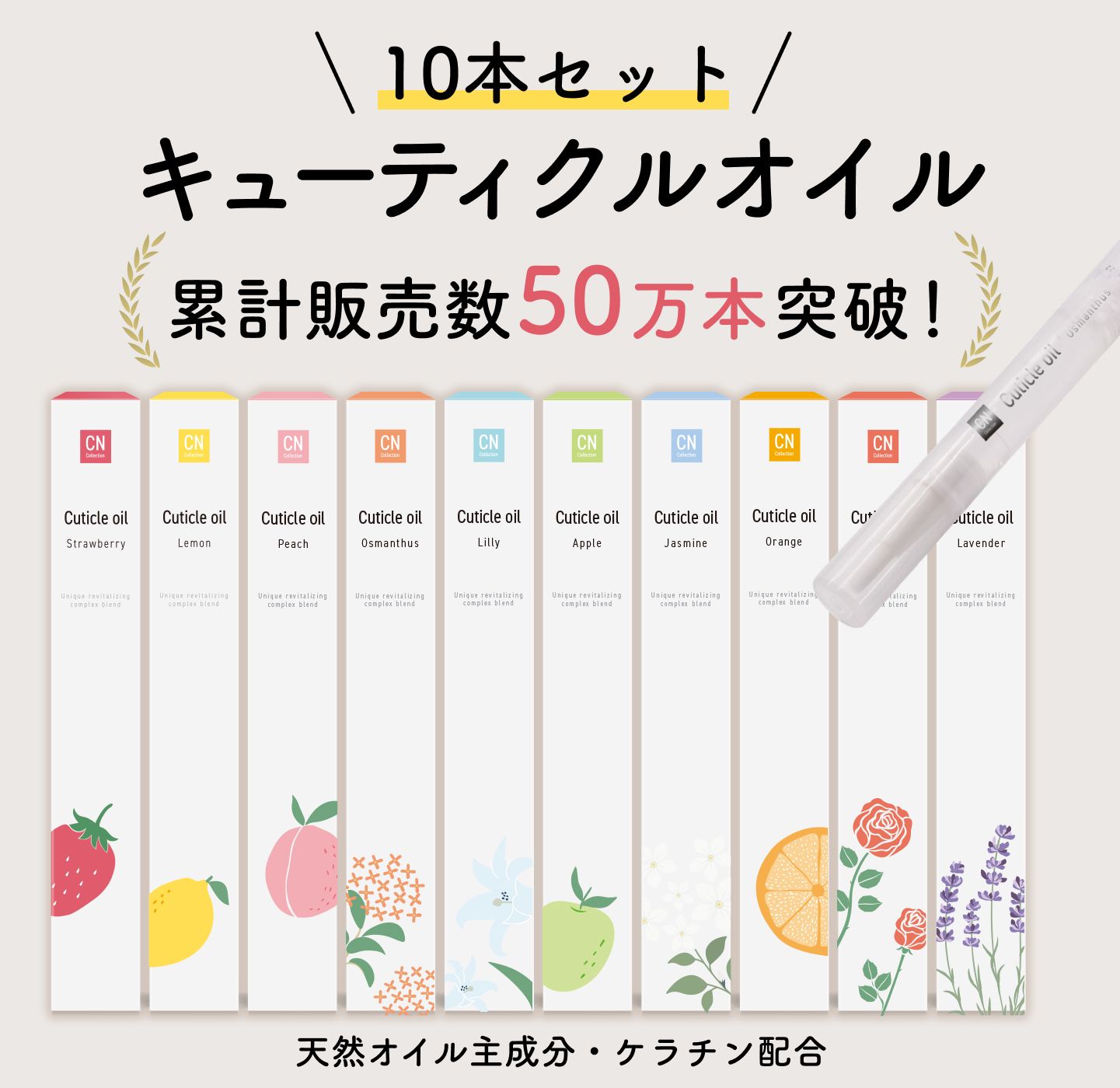 楽天市場】ネイルオイル ペンタイプ キューティクルオイル 花や