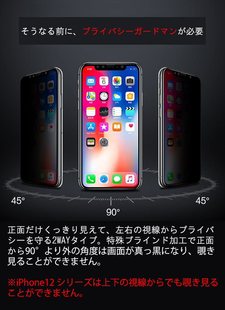 楽天市場 覗き見防止 Iphone 12 Mini 12pro 12pro Max ガラスフィルム 全面保護 Iphone11 Iphone11 Pro Iphonese2 Se Iphonexs Iphone8 Iphone7 Iphonex Iphonexr ガラスフィルム のぞき見防止 フィルム Iphone Se 第2世代 保護フィルム 硬度9h プライバシーシート