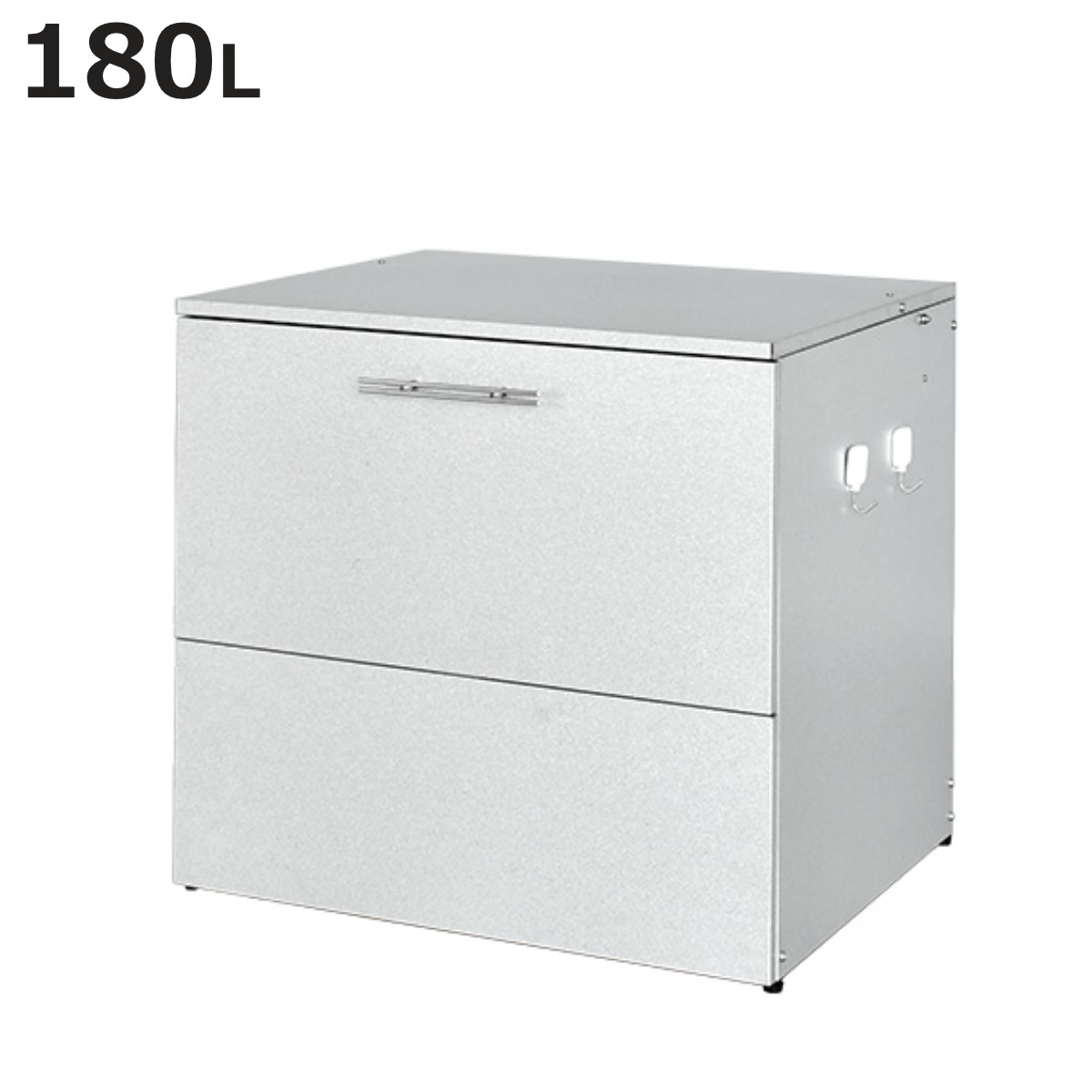 ゴミ収納庫 屋外用 180L オールガルバリウム 幅69×奥行56×高さ63.5cm （ ごみ箱 コンテナ 大容量 大型 ダストボックス 収納 屋外収納 ゴミ 収納庫 日本製 180リットル ゴミ置き場 ゴミ箱 物置 保管庫 倉庫 エクステリア 組立品 ）【3980円以上送料無料】 20,367円