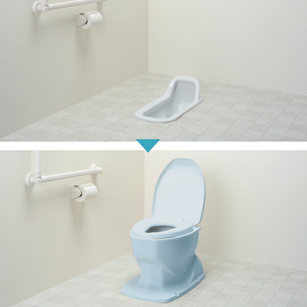 リフォームトイレ 和式トイレ用 標準便座 段差なし 工事不要 据置式 サニタリエース Od 介護用品 送料無料 洋式便座 和式トイレ フタ 簡易 設置 介護 洋式 トイレ 後付け かぶせるだけ 便座 据置型 腰掛け 3980円以上送料無料 Sermus Es