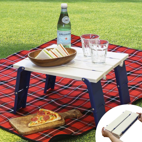 Colorfulbox Picnic Table Compact Folding Outdoor Picnic Table Compact Folding Outdoor Simple Carrying Around Barbecue Park Outdoors Festival Beach Pool Camping Height Adjustment