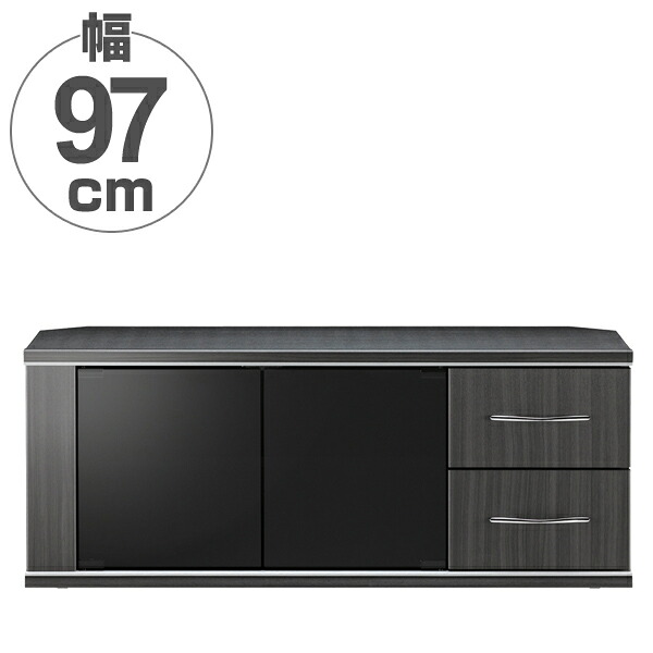 テレビ台 ローボード モダンデザイン 背面収納付 アッシュグレー 幅96.5cm （ 送料無料 テレビボード 収納 ブラック グレー 木目 TV台 TVボード シンプル TV テレビラック ラック 黒 テレビ 収納付き ） 【3980円以上送料無料】 21,560円