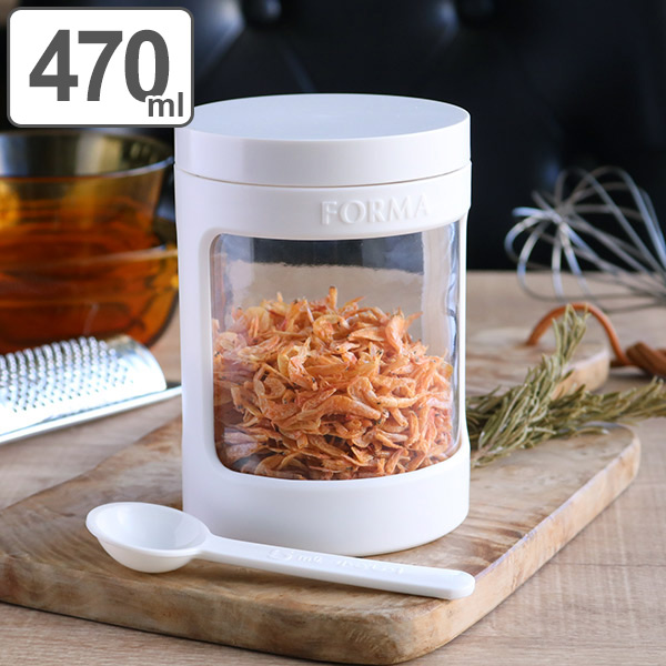 楽天市場】保存容器 フォルマ 調味料ポット 470ml 計量スプーン