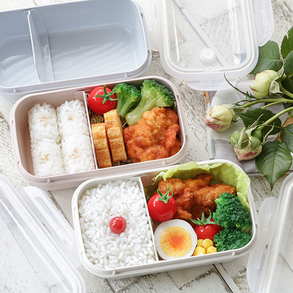 オンラインショップ お弁当箱 2段 600ml パッキン一体型 ランタス 弁当箱 ランチボックス 抗菌加工 レンジ対応 食洗機対応 冷凍 女子 