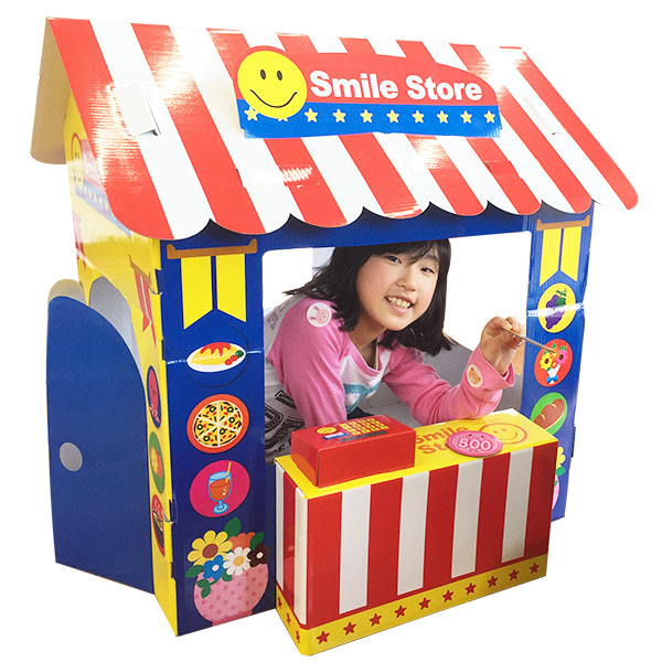 楽天市場 ダンボール お店 家 ハウス ダンボールハウス 子供 おままごと 組立 お店屋さん おもちゃ 段ボール キッズハウス プレイハウス 誕生日 プレゼント クリスマス 段ボールハウス こども 工作 プレイテント 女の子 男の子 3980円以上送料無料 お弁当