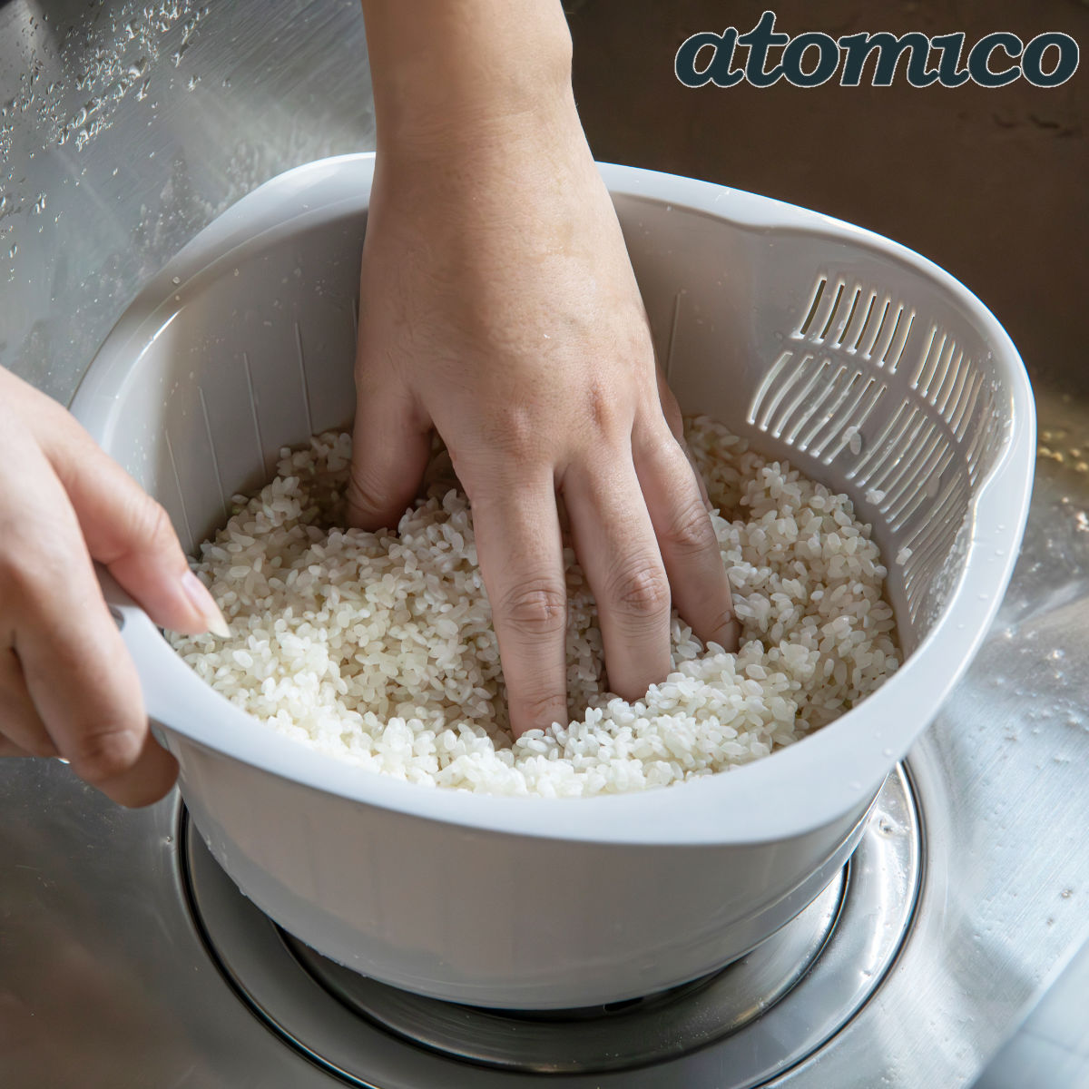 米研ぎざる 米研ぎボウル Colander&Bowl ザル ボウル 米とぎ 水切り