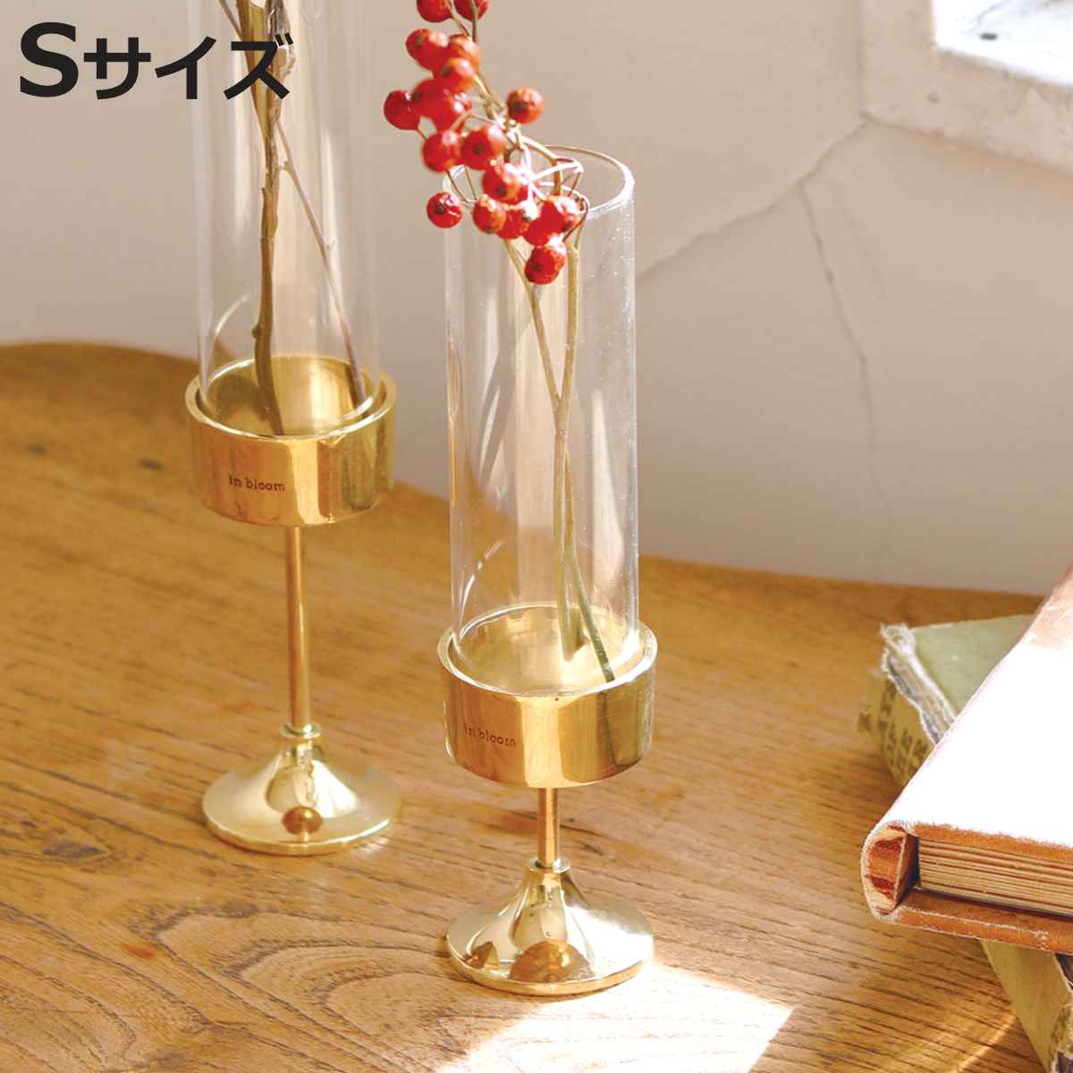 楽天市場】インブルーム in bloom ブラスキャンドルスタンドフラワー