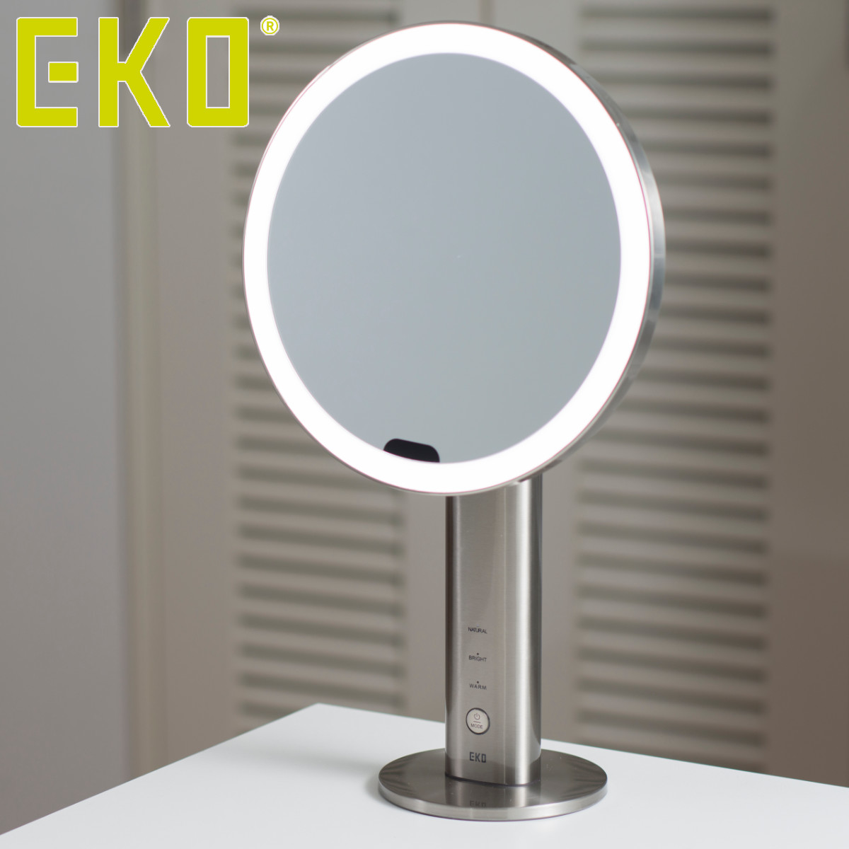 楽天市場】卓上鏡 丸形 LEDライト搭載 メイクアップミラー コードレス