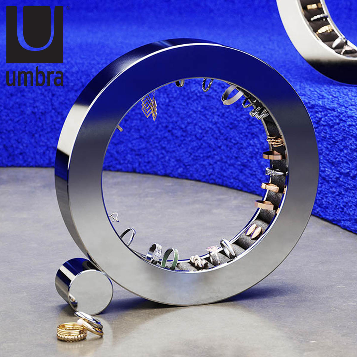 umbra リングホルダー フェリス ジュエリーオーガナイザー メタル クロム （ アンブラ 指輪ホルダー 指輪スタンド ジュエリー収納 指輪収納 アクセサリー収納 アルミニウム クロム仕上げ おしゃれ プレゼント 贈り物 飾る ）【3980円以上送料無料】