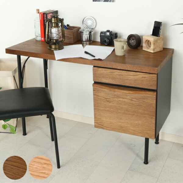 激安単価で デスク 幅110cm 木製 天然木 スチール 引き出し ワークデスク 机 おしゃれ 送料無料 パソコンデスク Pcデスク 幅 110 奥行45cm 学習机 勉強机 引出し 収納 スリムデスク 省スペース リビング 作業机 在宅ワーク 薄型デスク 3980円以上送料無料 超特価