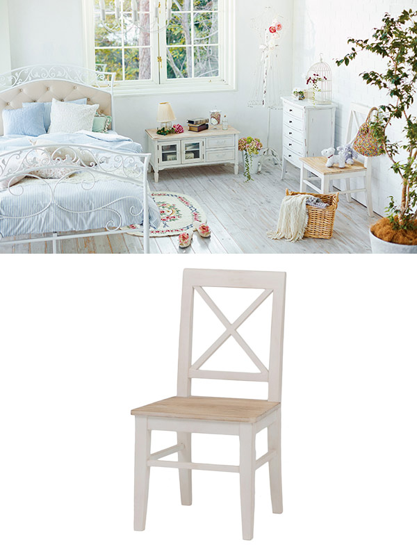 チェア アンティーク調 Brocante ホワイトウッド 座面高43cm 送料無料 椅子 イス ダイニングチェア 白家具 姫系 チェアー デスクチェア いす アンティーク フレンチカントリー クラシック かわいい おしゃれ ひとり暮らし 3980円以上送料無料 Onpointchiro Com