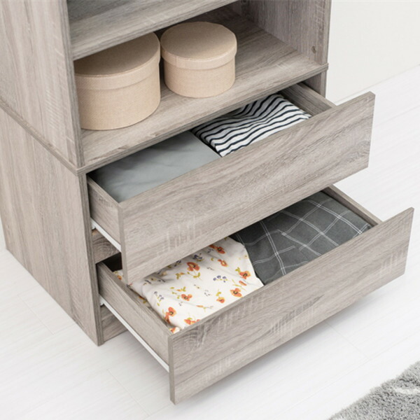 ワードローブ スリム 壁面収納 引出し付 ハンガーラック 幅60cm 送料無料 コートハンガー 洋服掛け ハンガー掛け ラック 洋服収納 スリムタイプ コート掛け 衣類収納 北欧 ナチュラル ブラウン グレー おしゃれ 3980円以上送料無料 septicin Com