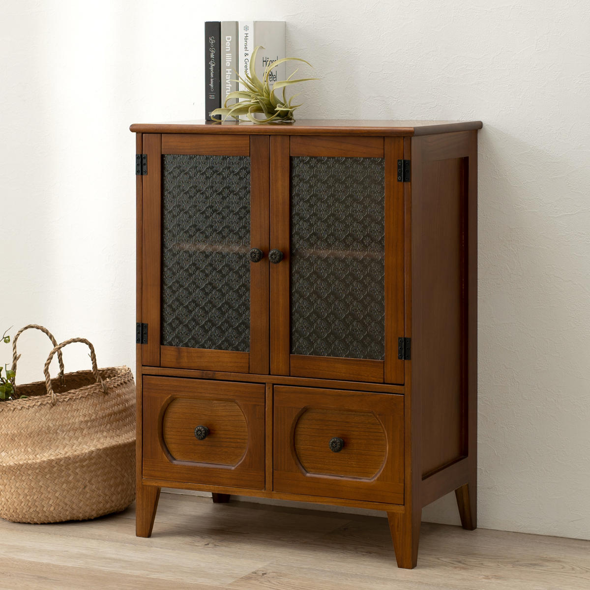 楽天市場】輸入家具 アンティーク調 キャビネット アンティーク