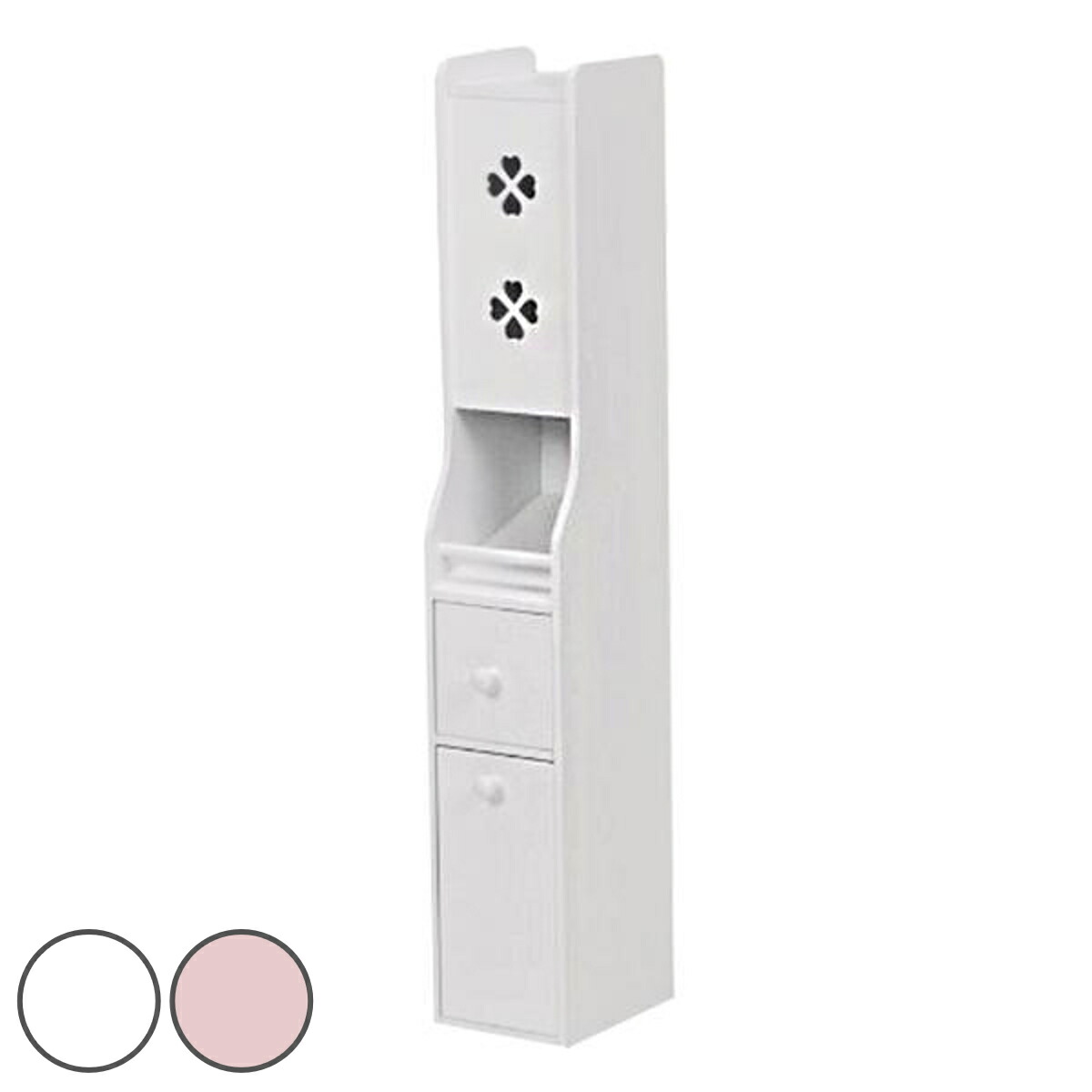トイレラック スリム クローバー MTR-7006 ( トイレットペーパーストッカー 収納ラック トイレ収納 ラック トイレ収納ラック サニタリー収納 掃除道具収納 )【3980円以上送料無料】