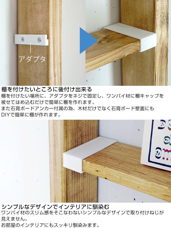 【楽天市場】棚受 LABRICO ラブリコ DIY パーツ 1×4材 棚 ラック 同色1セット （ 突っ張り 壁面収納 パーティション 1×4