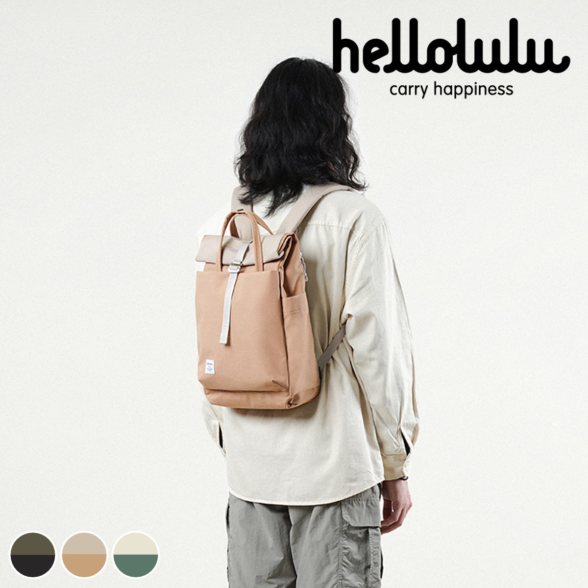 【25年FW】リュック hellolulu ケーシー KACY （ ハロルル リュックサック リュック ビジネスリュック バッグ かばん 鞄 11L レディース メンズ 軽い 撥水 通学 通勤 PC収納 ロールトップ おしゃれ ）【3980円以上送料無料】