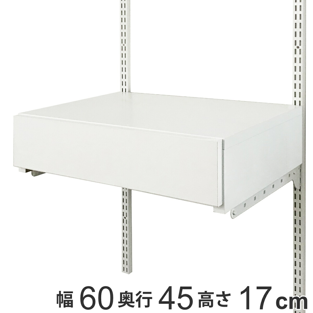 壁面収納 フィットラック 薄型 引き出し1段 フラットタイプ 幅60cm （ 送料無料 パーツ オプション 部品 DIY 収納 小物収納 小物入れ 引き出し 壁掛け 浮かせる収納 可動棚 オープンラック 収納ラック 有効活用 ホワイト 引出し ） 【3980円以上送料無料】 35,100円