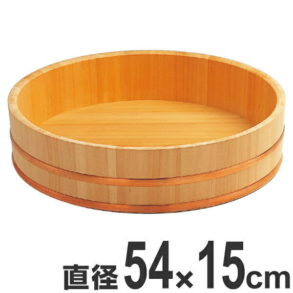 寿司桶 木製 尺8寸 飯切 飯台 桶 業務用 （ 半切り 鮨 寿司 すし おけ ちらし寿司 盛り付け 大容量 大サイズ 飲食店 寿司屋 和食 ）【3980円以上送料無料】