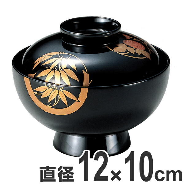 楽天市場】吸い物椀 木製 4.2寸 桔梗 黒漆塗 漆塗 汁椀 吸い物 本漆塗