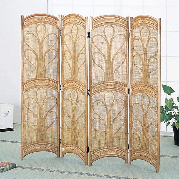 楽天市場】【ランキング1位獲得】 天然籐スクリーン 4連