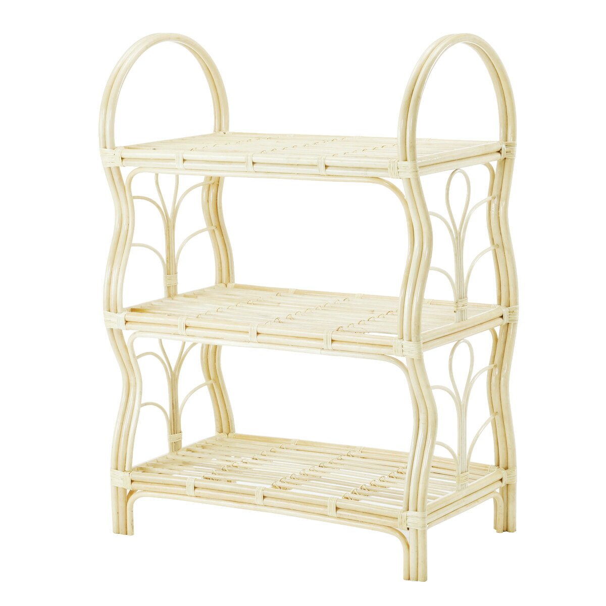 楽天市場】籐 バスケットラック 3段 ラタン家具 幅100cm （ 送料無料