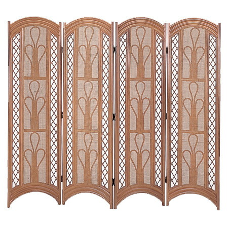 楽天市場】ラタンスクリーン 4連 ハイタイプ 衝立 籐家具 高さ175cm