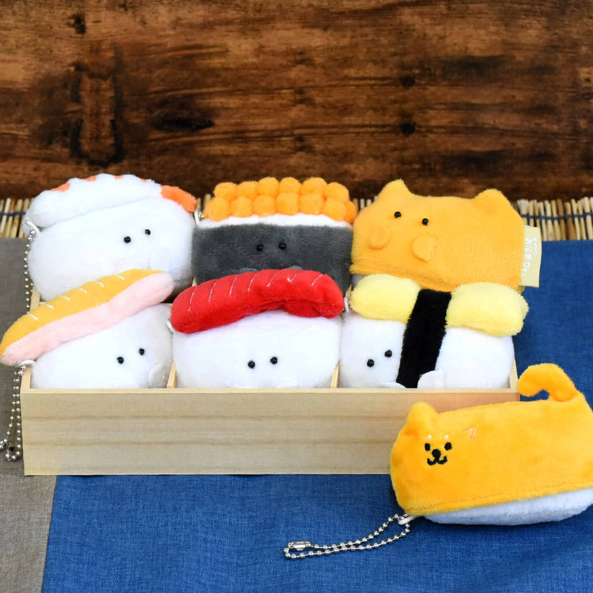 楽天市場】つぶらな瞳のお寿司 松 ぬいぐるみ ストラップ キーホルダー