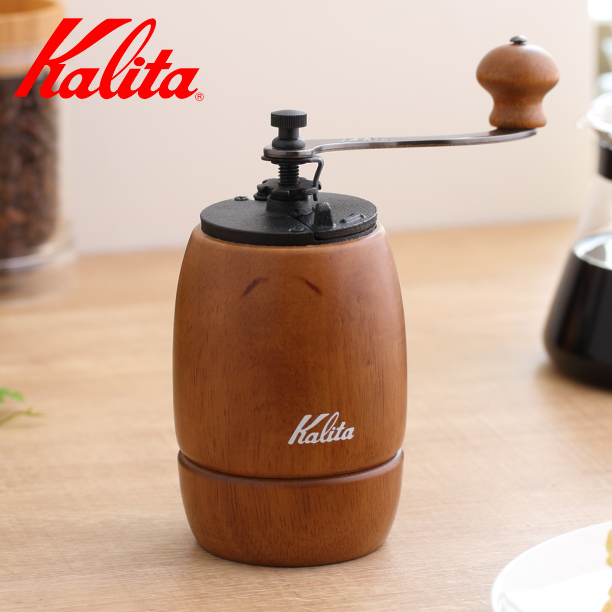 Kalita カリタ コーヒーミル KH-9 BR ac （ 手挽き 手動 コーヒー コーヒー豆 ミル おしゃれ モダン スタイリッシュ スリム ）【3980円以上送料無料】
