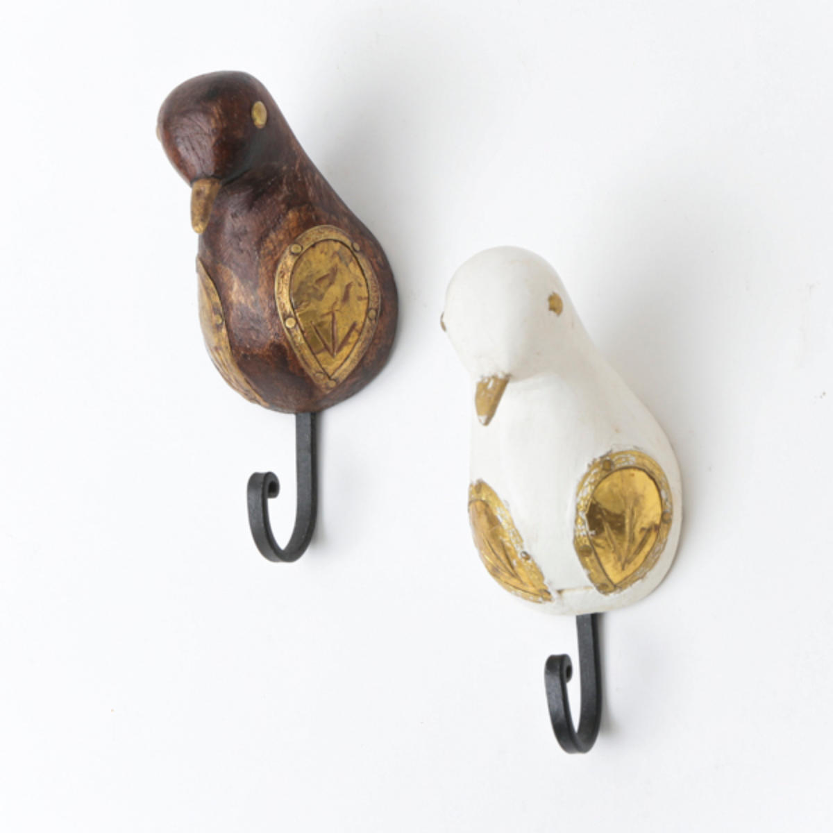 楽天市場】フック 壁 壁掛けフック 引っ掛け 鳥 オブジェ 木製