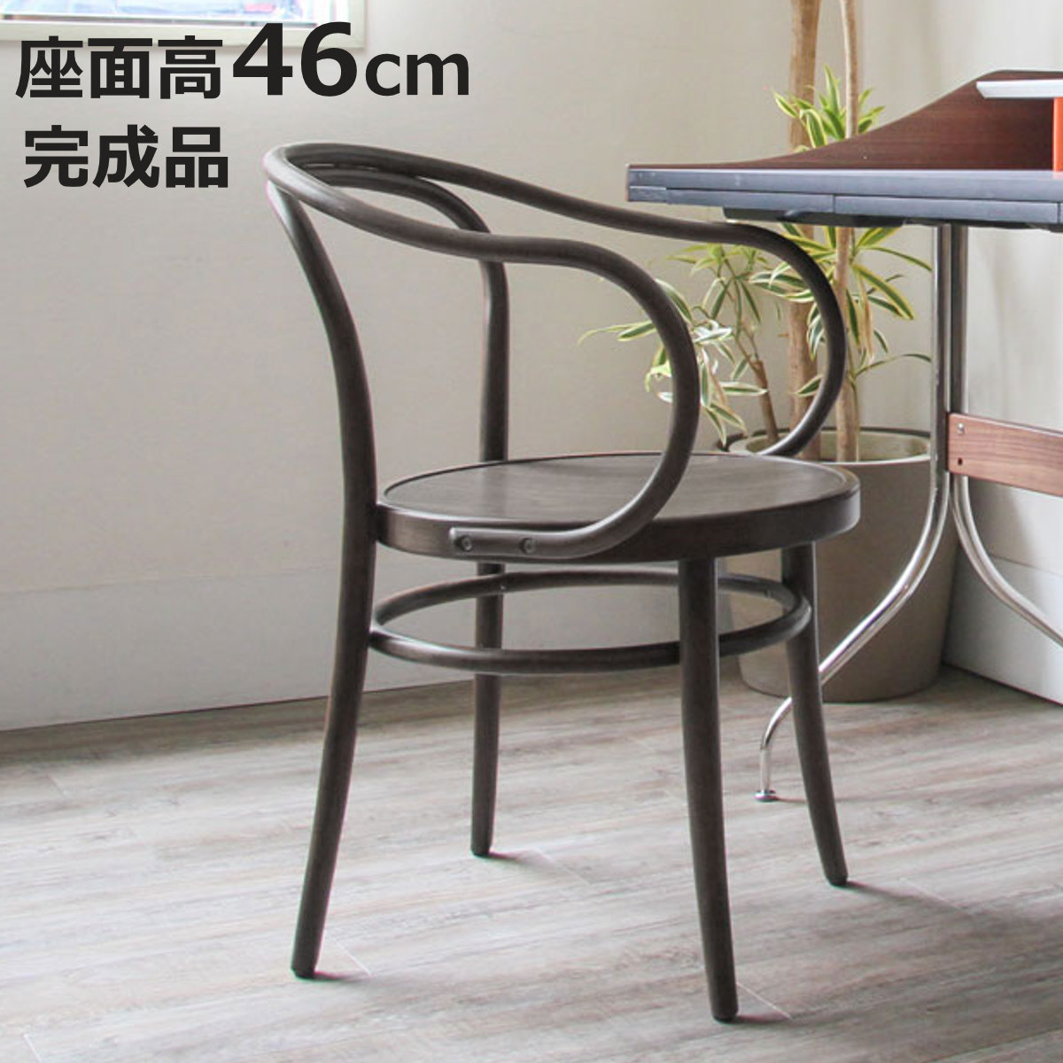 ダイニングチェア 座面高46cm 曲木チェア ルネ （ 食卓椅子 チェア ダイニング イス 椅子 木製 天然木 曲木 チェアー 完成品 食卓 リビング おしゃれ ダイニングチェアー リビングチェア 肘掛け 木製椅子 ）【3980円以上送料無料】｜お弁当グッズのカラフルボックス