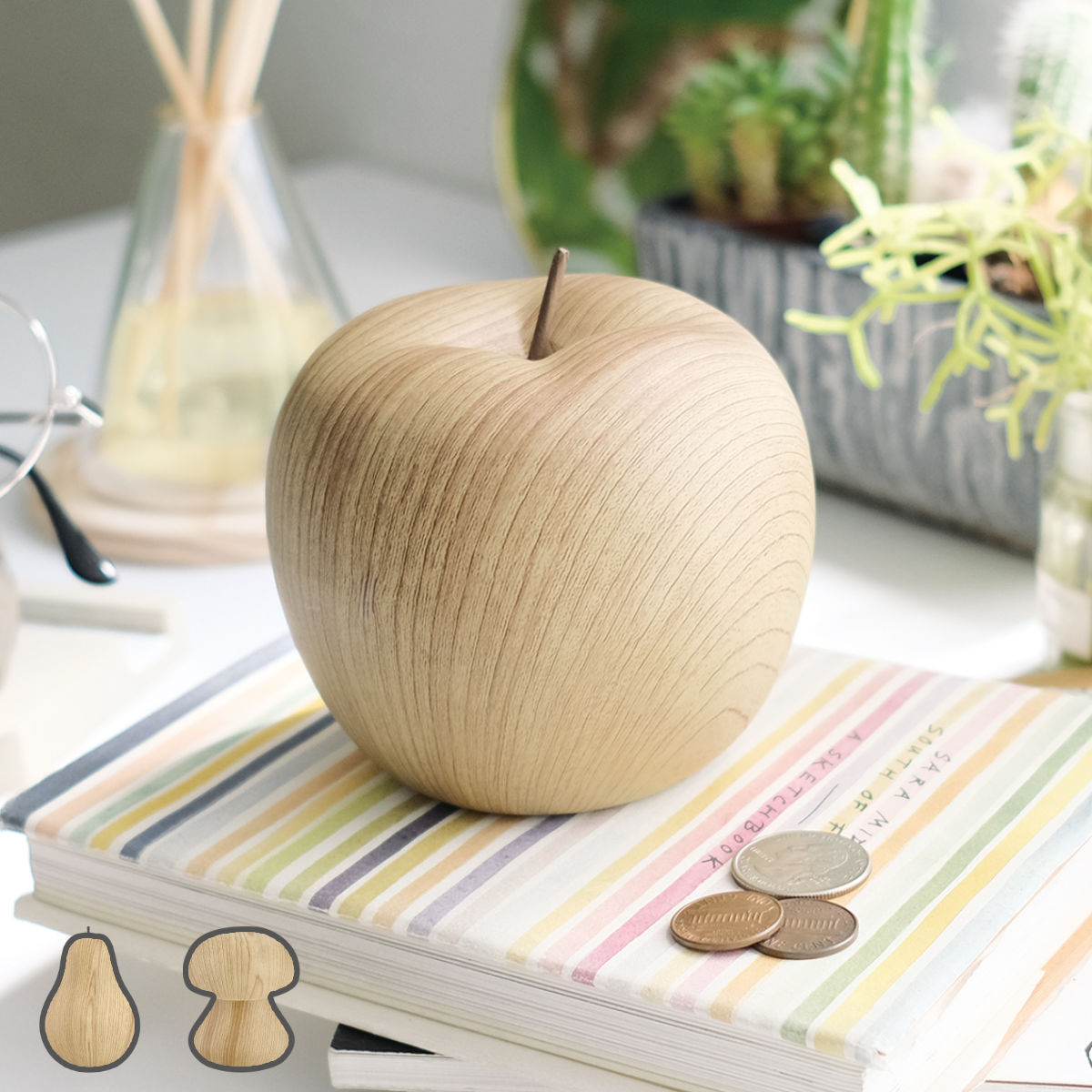 楽天市場】ドイツ製 オブジェ 木製 りんご 北欧 置物 玄関 インテリア