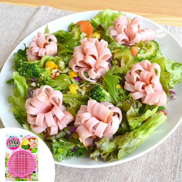 楽天市場 ハムカッター お弁当グッズ 押すだけ ハムカッター ロースハム用 お弁当グッズ デコ弁 花 フラワー 抜き型 押し型 キッチンツール 3980円以上送料無料 お弁当グッズのカラフルボックス