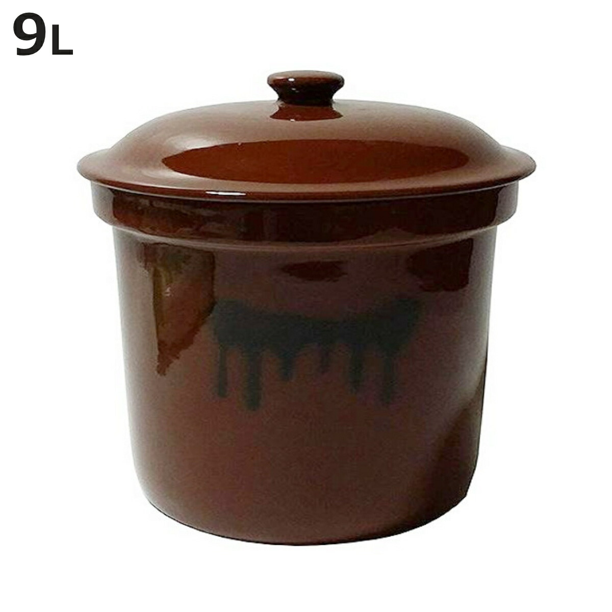 楽天市場】【送料無料】 ガラス蓋付き 漬物容器 陶器製 9リットル かめ