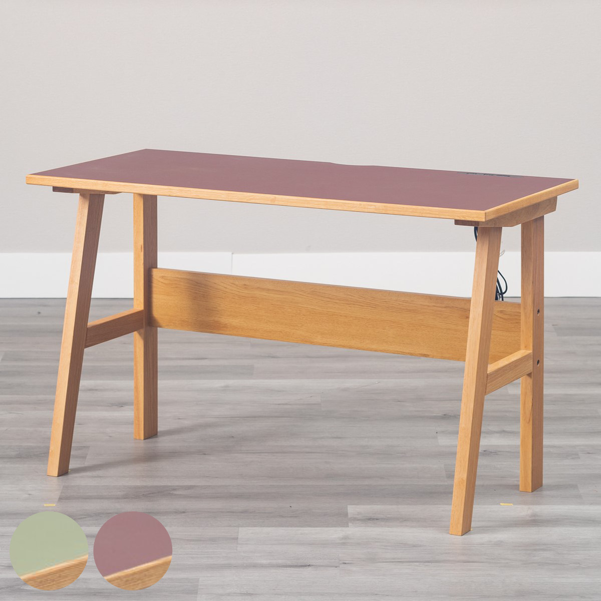 ワークデスク 幅120cm コンセント2口 USBポート付 リノ （ デスク 机 学習机 勉強机 パソコンデスク オフィスデスク コンパクト 平机 木製 学習デスク パソコン PC リビングデスク スチール おしゃれ ）【3980円以上送料無料】