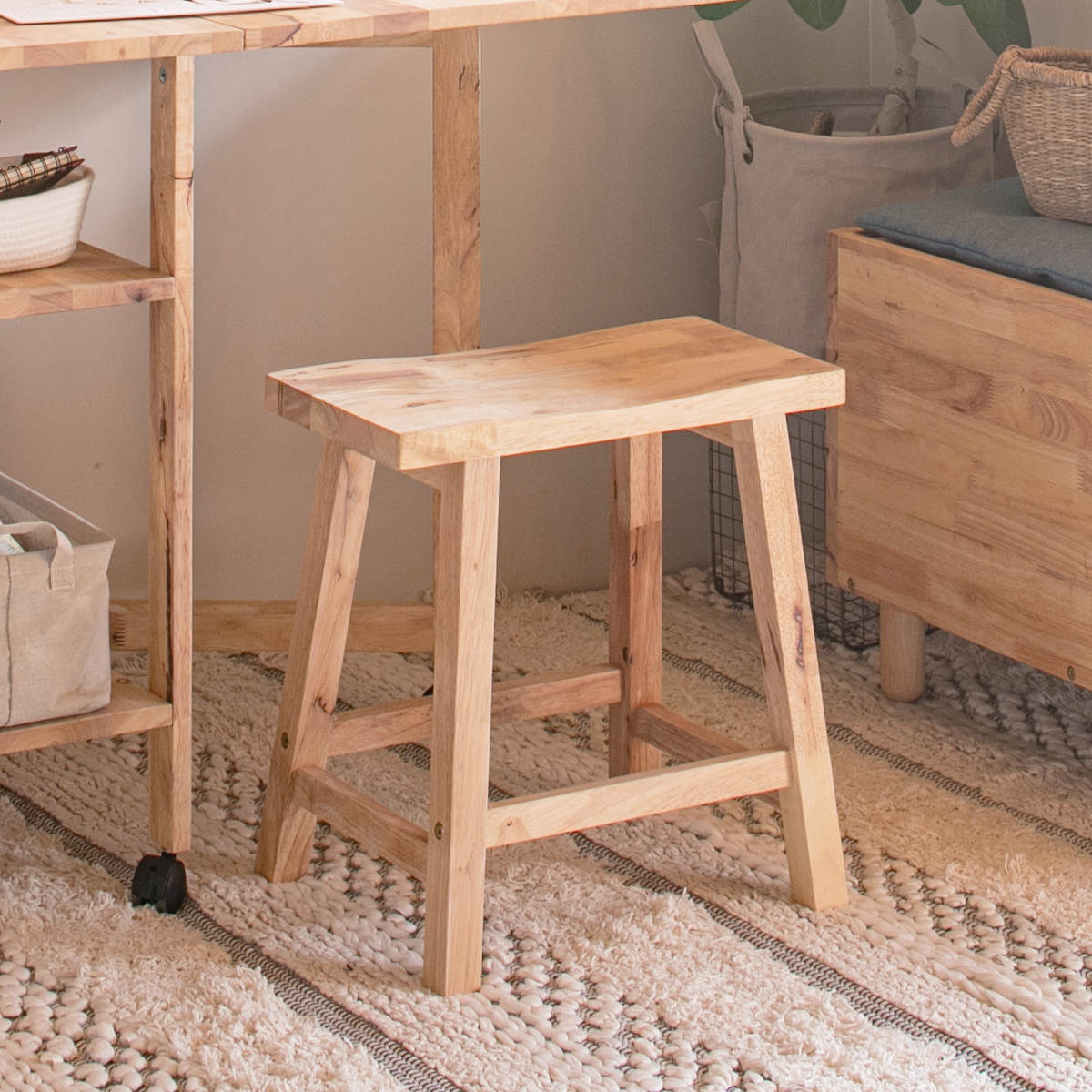 楽天市場】スツール 高さ46cm 木製 角型 （ 送料無料 椅子 チェア いす