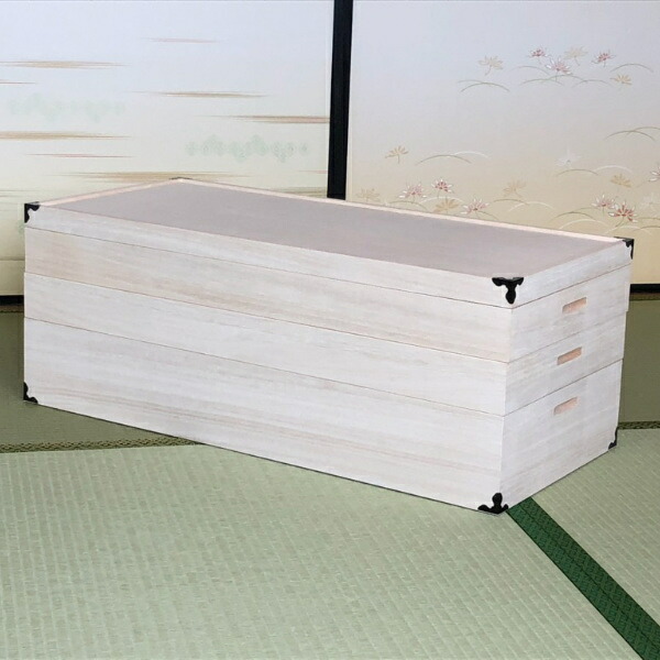 衣装ケース 総桐 衣裳箱 3段 セミロング 日本製 幅95.5cm （ 送料無料 桐衣装ケース 桐衣装箱 着物 収納 ケース 衣装箱 衣類収納 桐製 木製 桐ケース たとう紙 折らない 着物収納 蓋付き フタ付き 押し入れ収納 完成品 ） 【3980円以上送料無料】