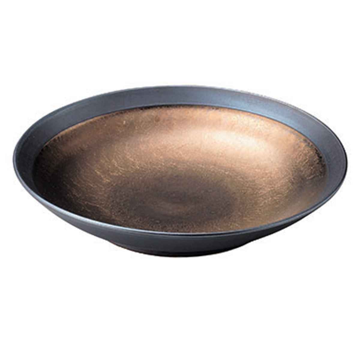 クーププレート 20cm M.STYLE 武蔵 磁器 美濃焼 （ 送料無料 食器 和食器 日本製 皿 食洗機対応 電子レンジ対応 中皿 丸 深皿 プレート クープ皿 丸皿 ラウンド 取り皿 メインプレート スープ皿 おしゃれ 和モダン 黒 金 ） 【3980円以上送料無料】