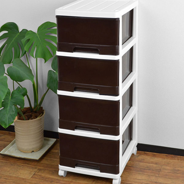 楽天市場】収納ケース 深型 5段 引き出し モノトーンカラー キャスター