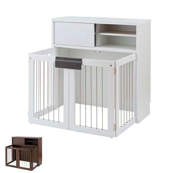 適当な価格 ペットケージ カウンター下収納 シンプルデザイン 約幅91cm 送料無料 犬 ケージ 犬小屋 ルームケージ ペットハウス 折りたたみ ゲージ 収納付き カウンター カウンター下 窓下 国産 完成品 収納 桐 きり 犬用品 ペット用品 Fucoa Cl