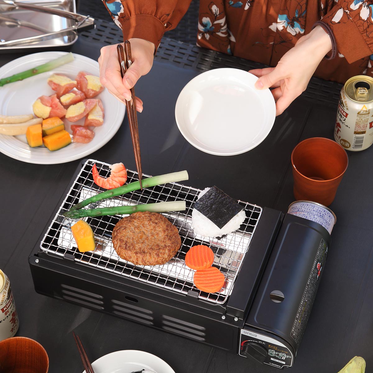 ショップレビュー ランキング 楽天市場】アウトドア ガスコンロ 焼きまへんか2 カセットコンロ その他