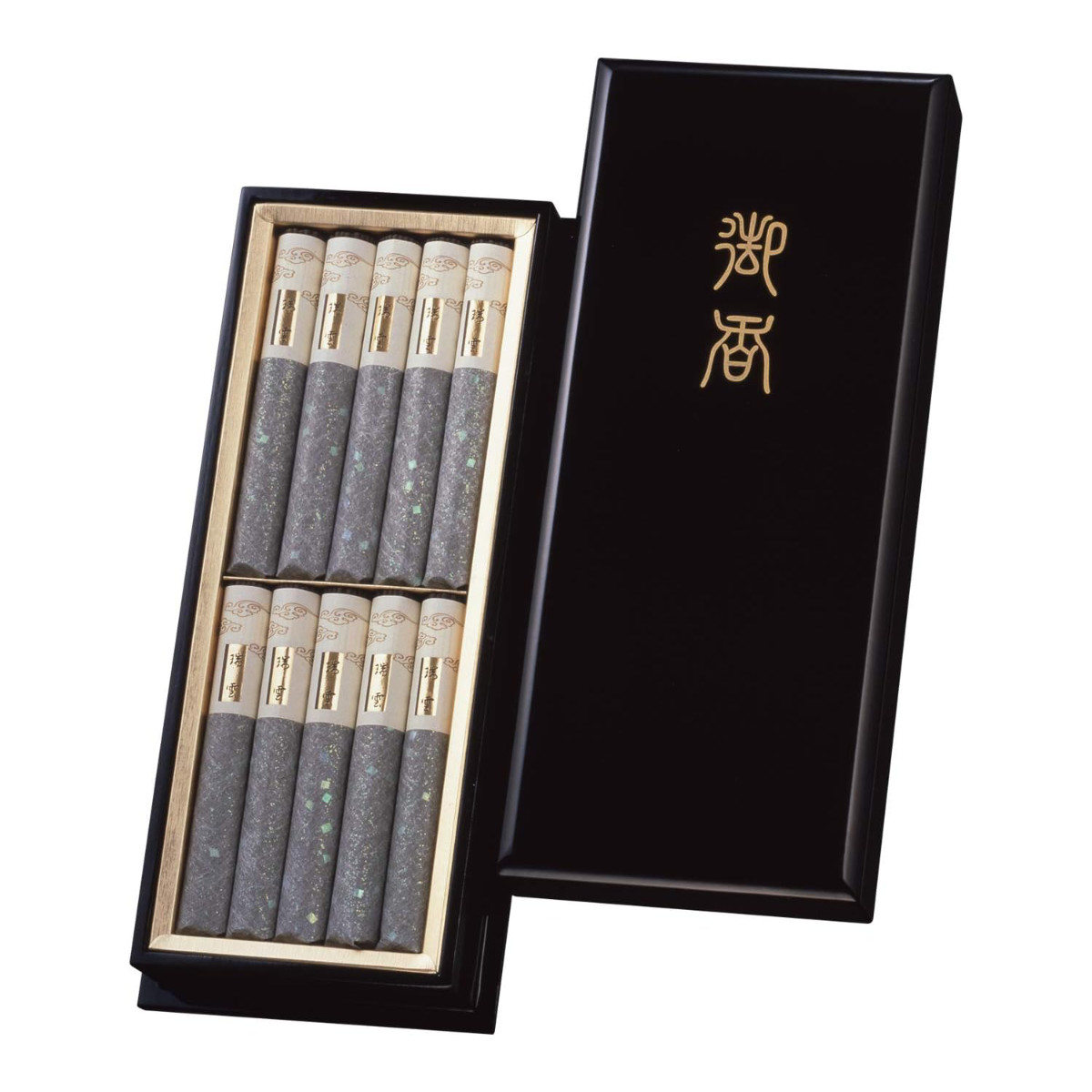 進物 線香 瑞雲 塗箱短寸 10入り 贈答用 （ お線香 線香セット 進物線香 進物用 伽羅 煙少なめ 喪中見舞い お供え 法事 仏壇 お墓参り 仏前 贈答 箱入り お悔み 喪中はがき 新盆 お盆 お歳暮 お彼岸 法要 帰省 香典返し 日本香堂 ）【3980円以上送料無料】｜お弁当グッズのカラフルボックス