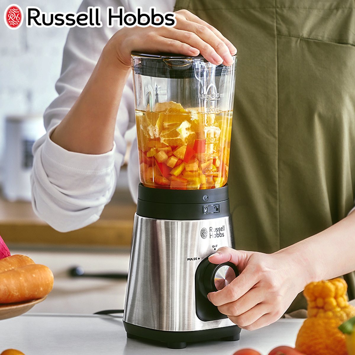 【レビュー特典付き】 RussellHobbs ベーシックブレンダー フードプロセッサー （ ラッセルホブス ブレンダー ミキサー スムージー ジューサー 電動ジューサー 電動ミキサー 調理家電 キッチン家電 シンプル おしゃれ ）【3980円以上送料無料】