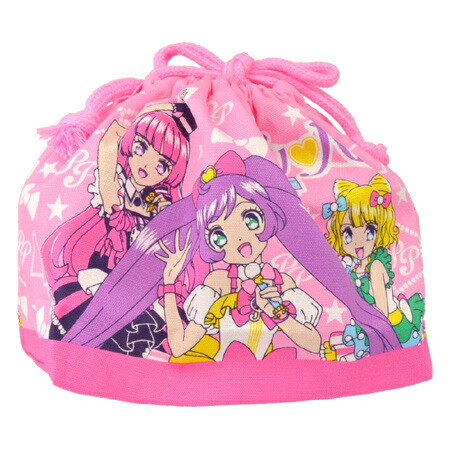 楽天市場 在庫限り 入荷なし お弁当袋 ランチ巾着 プリパラ 子供用 キャラクター 3980円以上送料無料 お弁当グッズのカラフルボックス