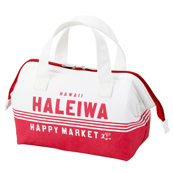 楽天市場 ランチバッグ 保冷 Haleiwa ロゴ レッド がま口タイプ トートバッグ 保冷バッグ クーラーバッグ お弁当バッグ お弁当袋 お弁当包み 保冷ランチバッグ レディース 3980円以上送料無料 お弁当グッズのカラフルボックス