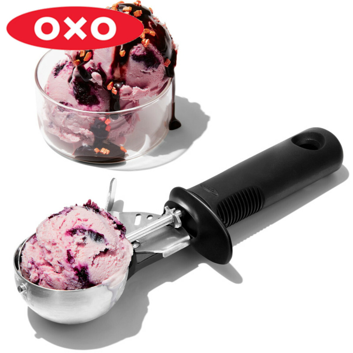 【楽天市場】OXO アイスクリームスクープ レバー式 ステンレス （ オクソー 食洗機対応 アイスクリーム ディッシャー スクーパー アイス