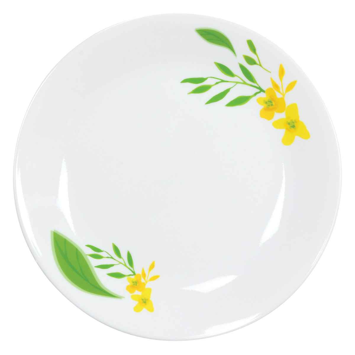 有名人芸能人】 プレート 21.5cm CORELLE ノーブルイエロー 強化ガラス