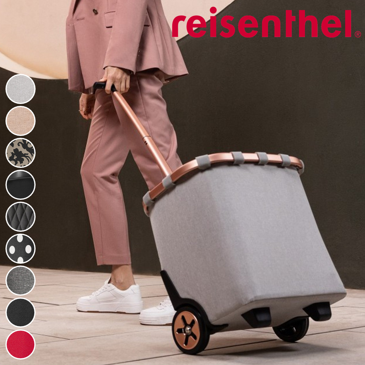 ショッピングカート ライゼンタール CARRYCRUISER （ reisenthel キャリークルーザー カート キャリーカート 買い物 軽量 アウトドア ピクニック 巾着 保冷 保温 ショルダーベルト付き おしゃれ ）【3980円以上送料無料】｜お弁当グッズのカラフルボックス