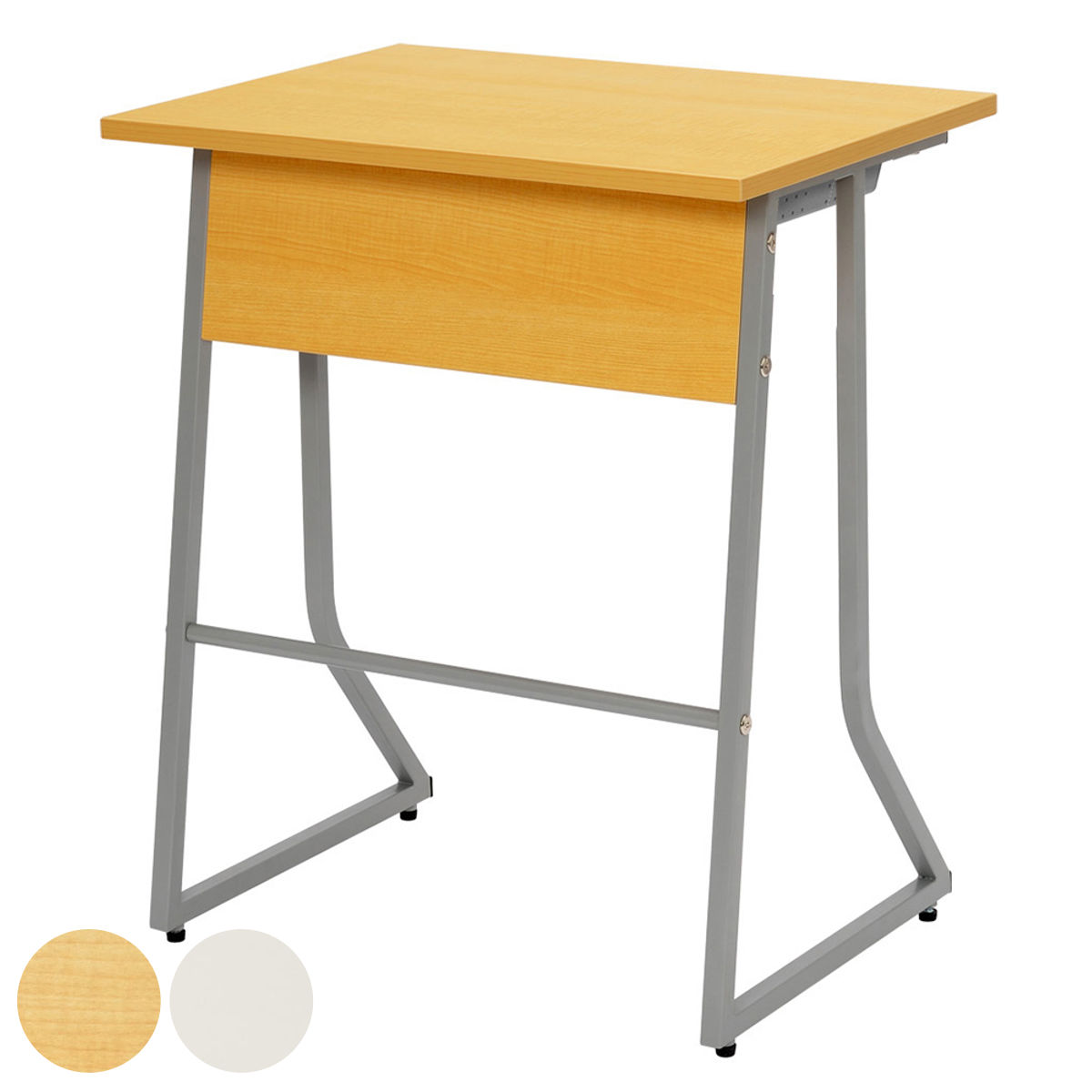 ワークデスク 幅60cm 収納棚付き 研修用 （ 法人限定 コンパクト オフィス デスク 机 オフィス家具 シンプル ナチュラル ホワイト 白 木目調 学校 塾 セミナー ）【3980円以上送料無料】