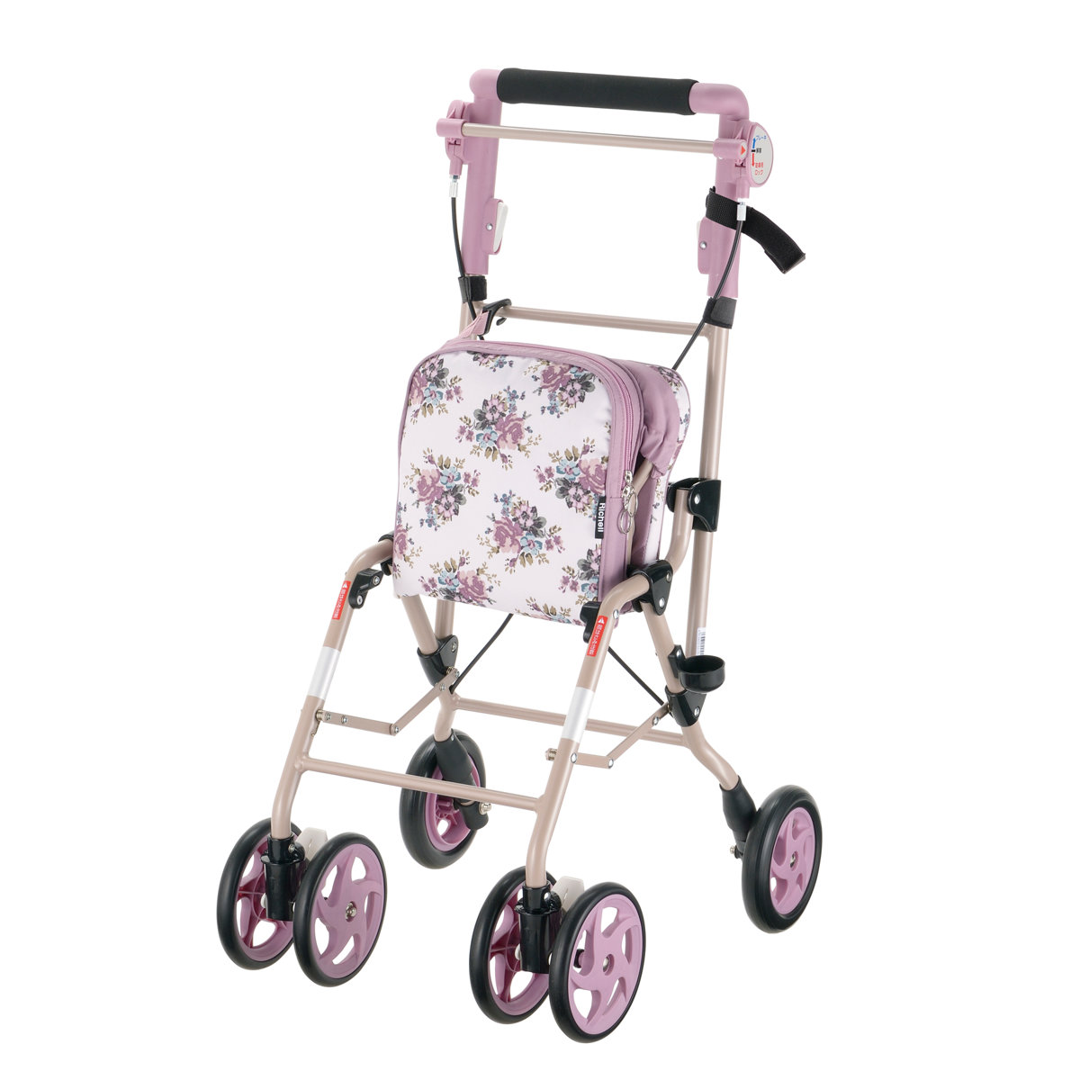 シルバーカー アルキュート UL （ カート 軽量 コンパクト 折りたたみ 手押し車 座面付き 腰掛け 買い物 散歩 シニア 高齢者 介護 リッチェル ショッピングカート ブレーキ付き ロック付き 介護用 介護用品 おしゃれ ）【3980円以上送料無料】｜お弁当グッズのカラフルボックス
