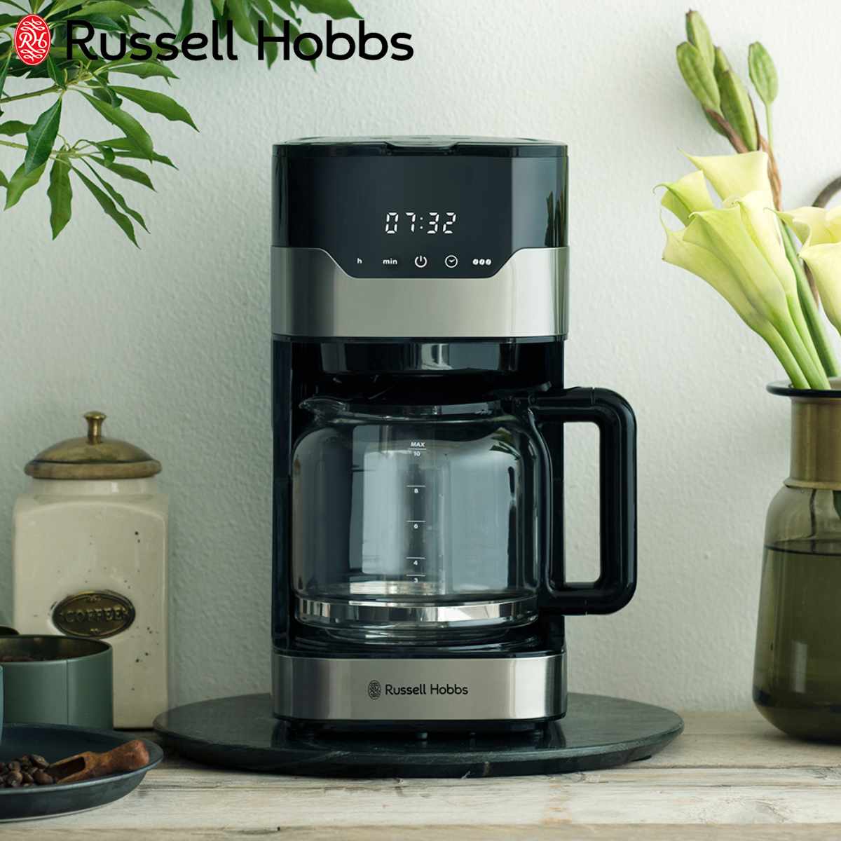 【レビュー特典付き】 Russell Hobbs GRAN Drip 10cup グランドリップ10カップ （ ラッセルホブス コーヒーメーカー 10杯用 coresゴールドフィルター付き ドリップ コーヒー おしゃれ シンプル キッチン家電 珈琲メーカー ）【3980円以上送料無料】